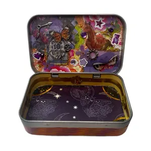 Sagittarius Zodiac Sign Astrology Purple Tin Wallet Container