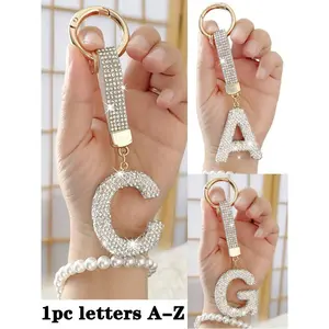 Sparkling Crystal Letter Keychain - Shiny Alloy Pendant, Suitable For Bags And Backpacks - Perfect Gift For Birthday And Special Occasions, Keychain, Ring, Bag, Backpack Decor, Car Decor, Gift For Women And Girls, Wallet And Handbag Accessories