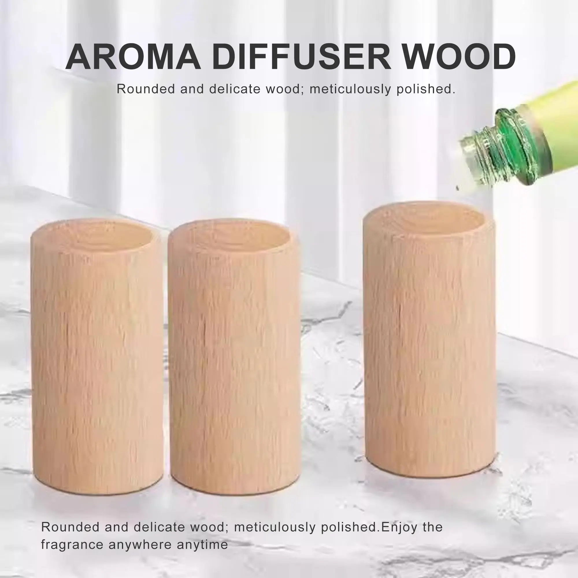 6 Counts Wooden Aromatherapy Diffusers, Long-Lasting Fragrance Tools for Closet, Shoe Closet and Yoga Room