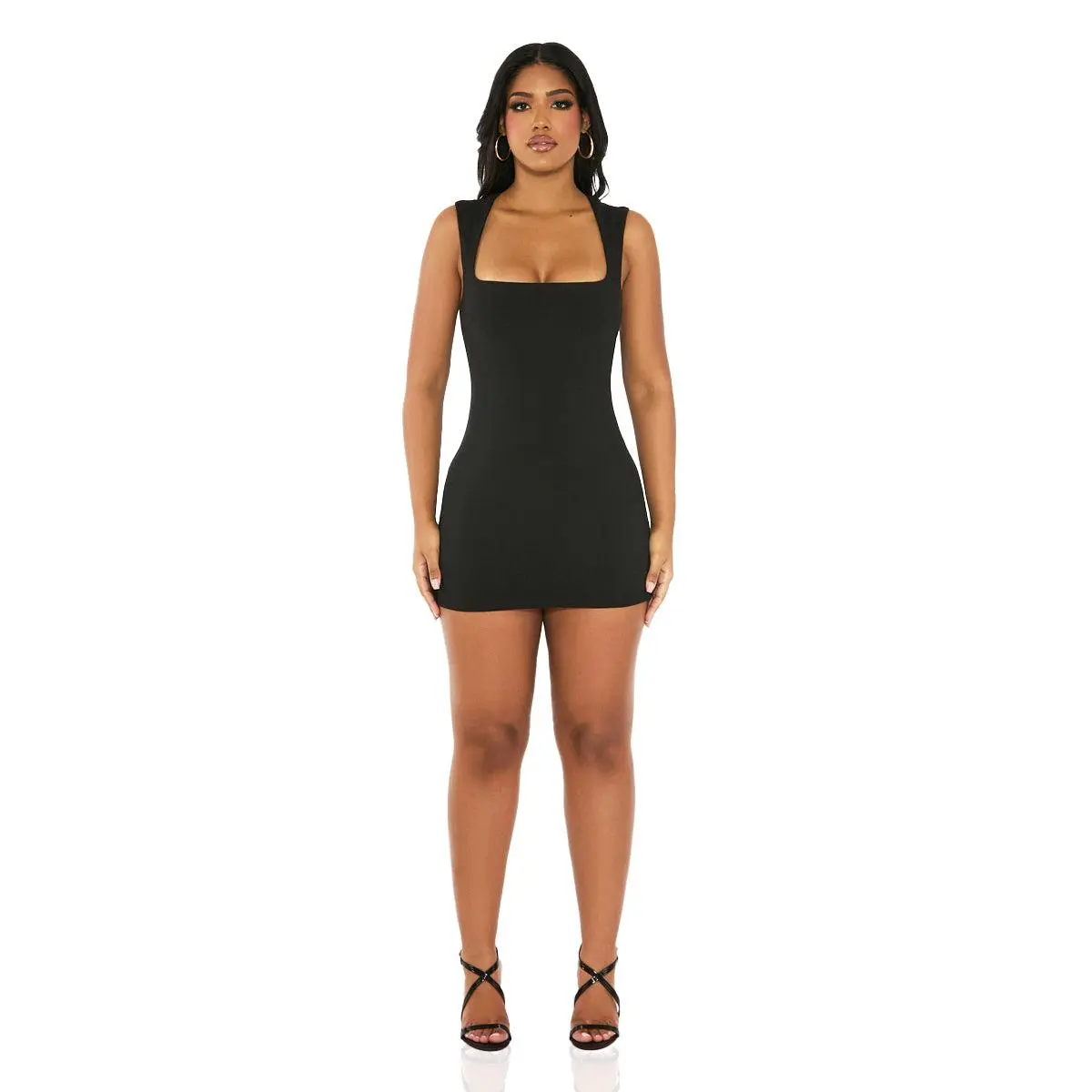 Valora Mini Dress (Black) - Women's Bodycon Party Dress, Fitted Crepe Stretch with Wide Straps & Back Zip Closure Casual Fabric - TikTok Shop Valora Mini Dress (Black) - Women's Bodycon Party Dress, Fitted Crepe Stretch with Wide Straps & Back Zip Closure Casual Fabric - TikTok Shop
