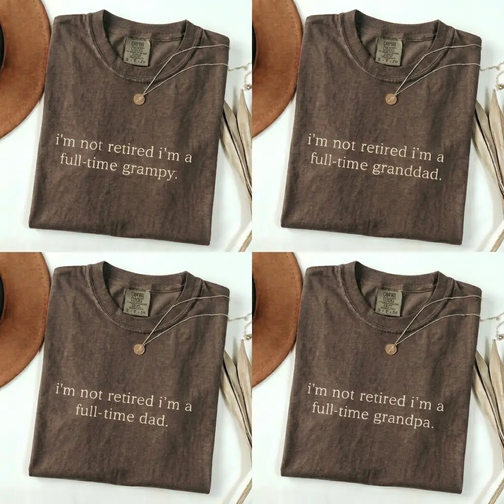 Comfort Colors I’m Not Retired Full Time Grandpa Shirt, Custom Grandpa Dad Pop Tee, Cool Gramps Shirt, Best Grandpa Father’s Day Gift