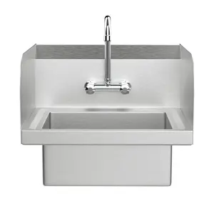 [FLASH SALE] ROVSUN 17" x 15" Wall Mount Stainless Steel Hand Wash Sink with Side Splash