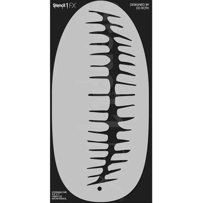 STENCIL1FX Skull Mouth Stencil Eye Makeup Stencil for Costumes, Dress Up, Halloween, Cosplay, Arts, Face Painting
