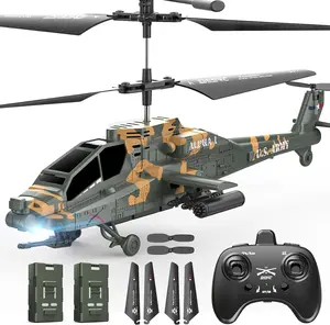 DEERC Apache RC Helicopter, Remote Control Helicopter, Helicopters Toy with 26 Mins Flight Time (2 Batteries), LED Lights, Altitude Hold outdoorfun
