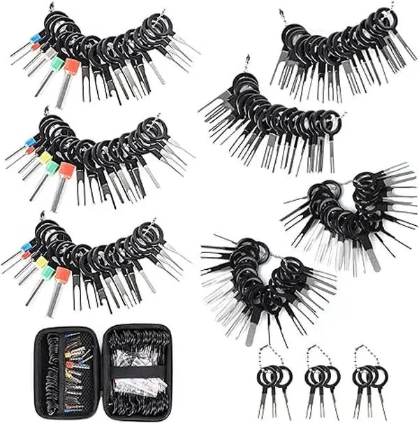 139 Pcs Terminal Removal Tool Kit Depinning Tool Electrical Connector Pin Extractor Tool Set Release for Automotive Car Household Devices