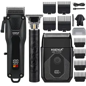3 men's electric hair clipper contains electric clippers, carving scissors, razors, men's beauty suits, cordless portable USB rechargeable cloth comb, perfect gift for men, Cordless Clippers Set, Wireless Hair Clipper, Trimmer
