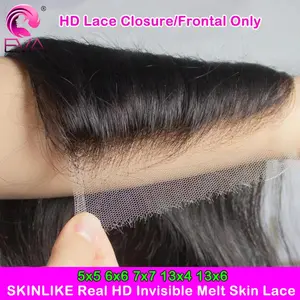 5x5 HD Lace Closure Only Bone Straight 6x6 7x7 Human Hair Closures Pre Plucked 13x4 13x6 HD Lace Frontal Only Body Wave Closure