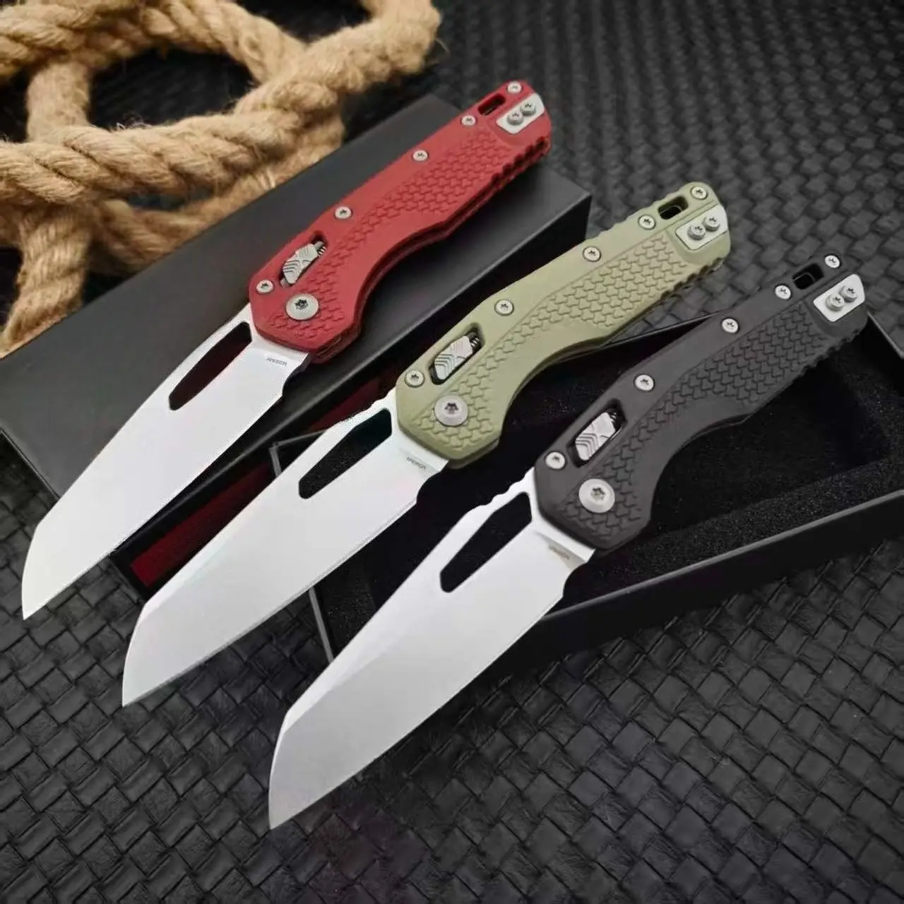 Ram-Lok High Hardness Pocket Outdoor Knife,Practical Adventure Camping Folding Knife, Nylon Fiber Handle, 440C Blade, Ideal Gift for Outdoor Enthusiasts, Birthday Gifts tiktokshopbacktoschool