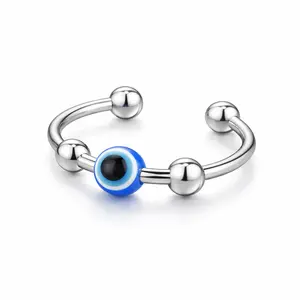 Evil Eye Spinner Ring, Fidget Ring, Sparkly Costume Jewelry Fashion Accessory, Fidget Rings, Sparkly Rings
