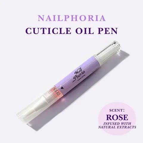 NailPhoria Cuticle Oil Pen - Rose Scent INFUSED WITH NATURAL EXTRACTS