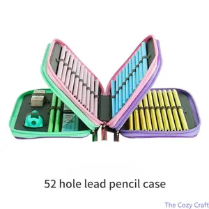 Large Capacity Pencil Case for Students, 52-Color Pencil Pouch, Cute Stationery Box for Drawing and Art Supplies, Durable Portable Organizer for School, Study, Homework, Office, Home Use summerwins
