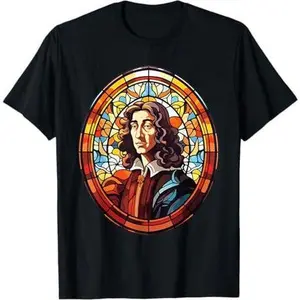 Baruch Spinoza Stained Glass T-Shirt