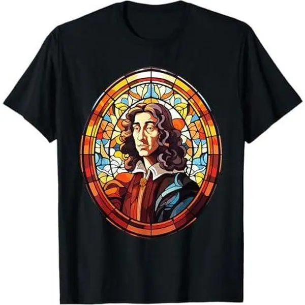 Baruch Spinoza Stained Glass T-Shirt Baruch Spinoza Stained Glass T-Shirt
