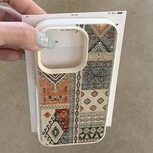 Bohemian Totem Pattern Phone Case, Full Protection Shockproof Tpu Cover, Fits iPhone 11/12/13/14/15/16 Pro Max/17 Air/plus, Anti-Slip Lightweight Shell