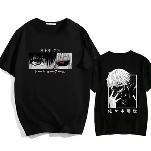 Japanese Anime Kaneki Ken T-Shirt Tokyo Ghoul-Themed Men's Tee. Featuring a cute manga-style print, Unisex style.Men's T-shirt christian