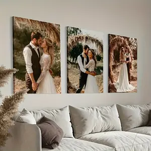 3pcs Customized Canvas Print - Personalize Your Photos with Stunning Wall Art, Perfect for Home Decor And Gifts