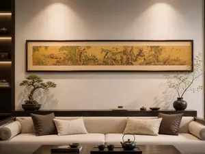 E.“Birds Gathering at Dawn” — Collectible Calligraphy Artwork — Fluorescent Anti-Counterfeiting Markings