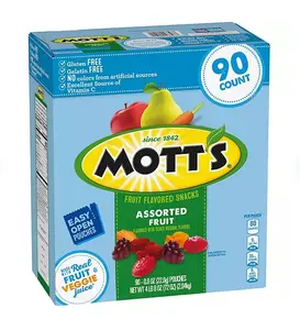 Mott's Fruit Flavored Snacks, Gummy Candy 0.8 oz., 90 pk, Made With Real Fruit And Veggie Juice, Snack Bonbon Sweet