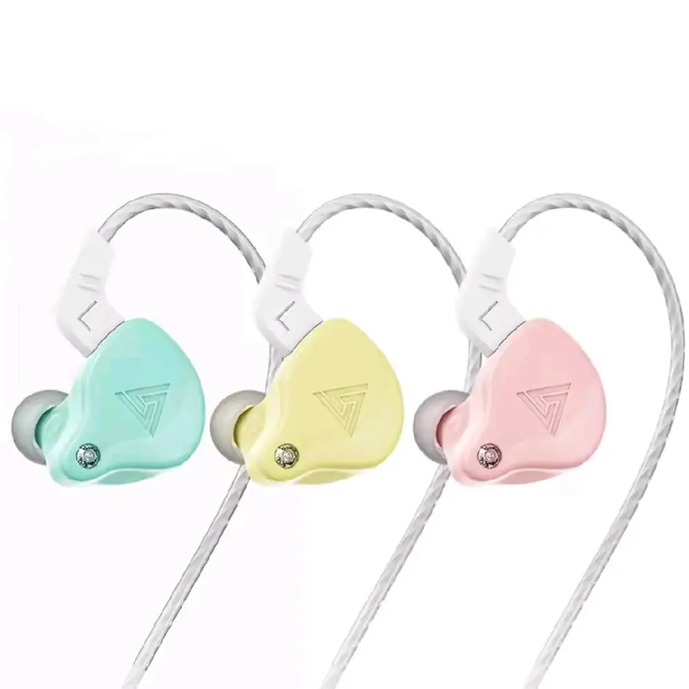 QKZ AK6-X Aesthetic In-Ear Wired Earbuds, Transparent Design, Heavy Bass, Durable Cabled Remote with Microphone, Noise Isolation, Hi-Res Audio, 3.5 mm Jack, Stable Connection for Mobile Smartphones, Sports Running