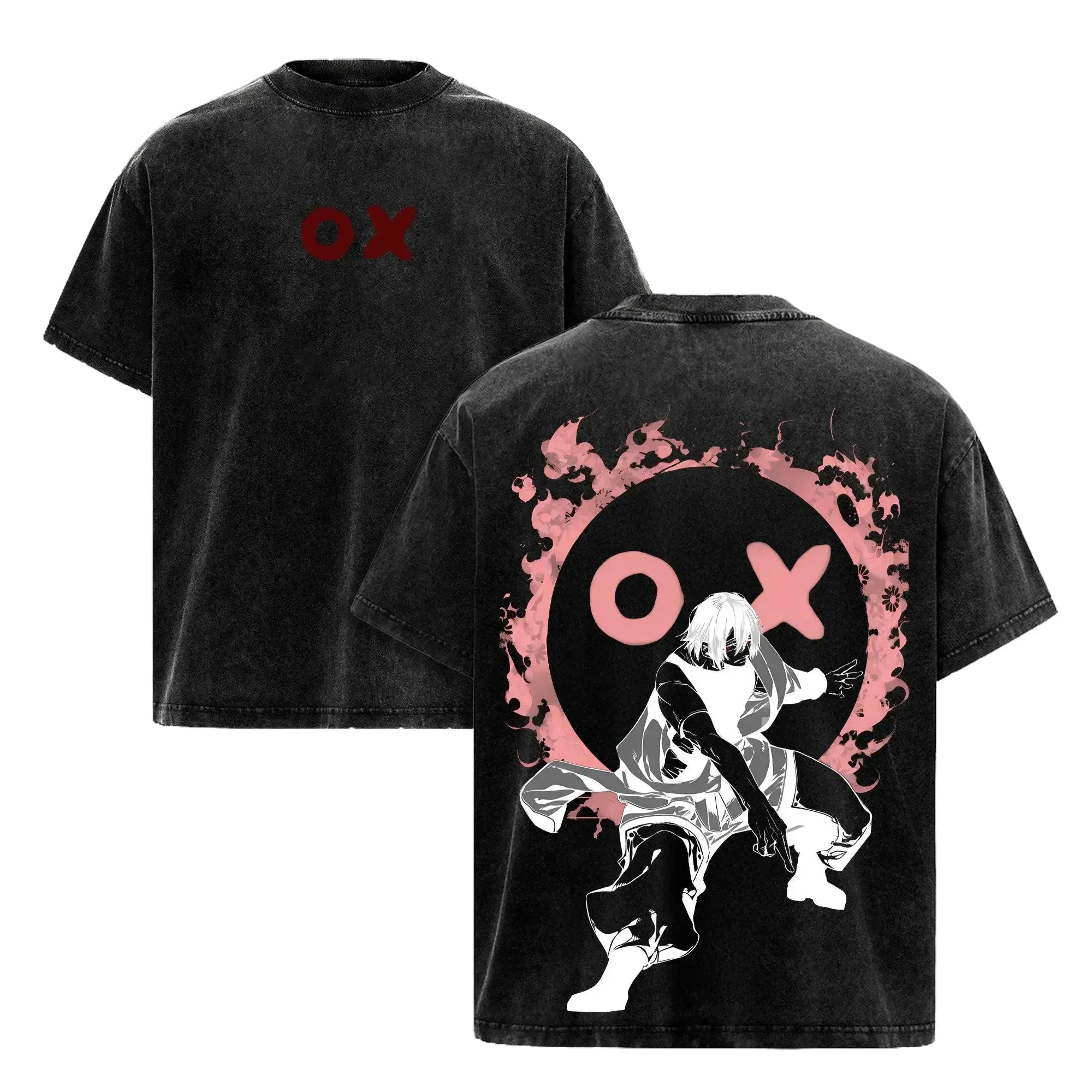 Vintage Washed Benimaru Shinmon Fire Force Oversized Anime Graphic Tee Premium Cotton Round Neck Short Sleeve Shirt 90s Retro Y2K Streetwear Unisex Men Women Summer Casual Gym Pump Cover Flame King Manga 2D Aesthetic Tops Trendy TikTok Viral Fits US 2026