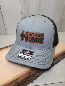 Donor Funny Trucker Style Leather Patch Hat