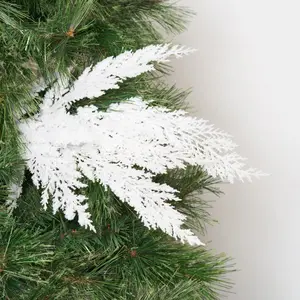 Snow Flocked Winter White Cedar Branch Spray - 24"