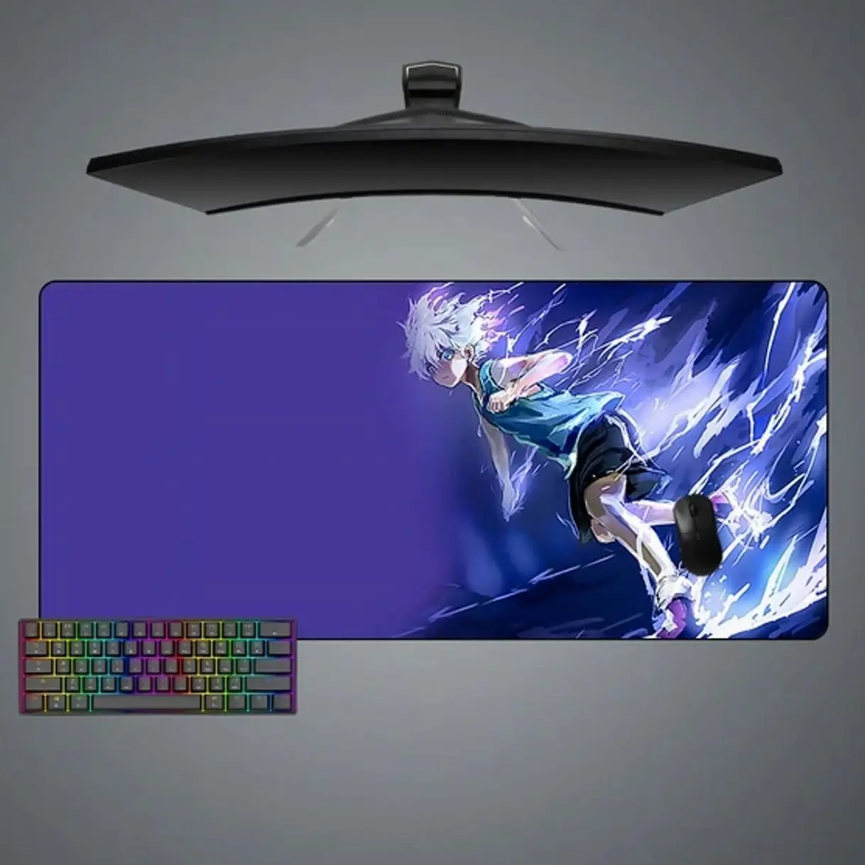 Killua Zoldyck Design Gaming Mouse Pad, Computer Desk Mat
