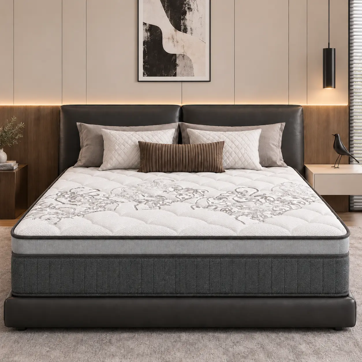 12 Inch Full Mattress in a Box, Medium Plush Feel, Fiberglass Free, Motion Isolation, Breathable  Cover, Hybrid Construction,argeted Hip/Shoulder/Lumbar Support,Suitable for all sleeping positions, providing a  sleep experience. gel infuse Memory Set