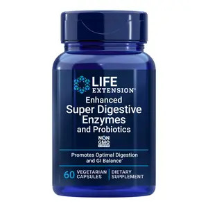 Life Extension Enhanced Super Digestive Enzymes and Probiotics 60 Vegetarian Capsules Life Extension Enhanced Super Digestive Enzymes and Probiotics 60 Vegetarian Capsules