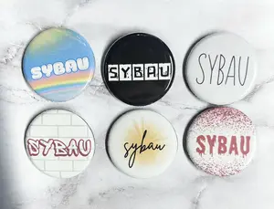 SYBAU Pin - Sybau Button Pin - Teen Slang Pin Funny Sarcastic Y2K Pin Accessory - Punk Button Funny Gift for Teen Pins for Bags Purses