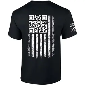 100% CottonAmerican Flag 47th President Tshirt American Flag 47th President Dance QR Code Funny Short Sleeve T-Shirt