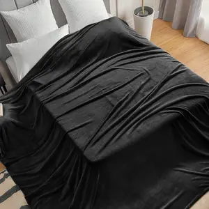 Big 120" x 120" (10' x 10'), Super Fluffy Fuzzy Oversized King for, Couch, Sofa, Camping, Extra Large Fits Whole Family, Black