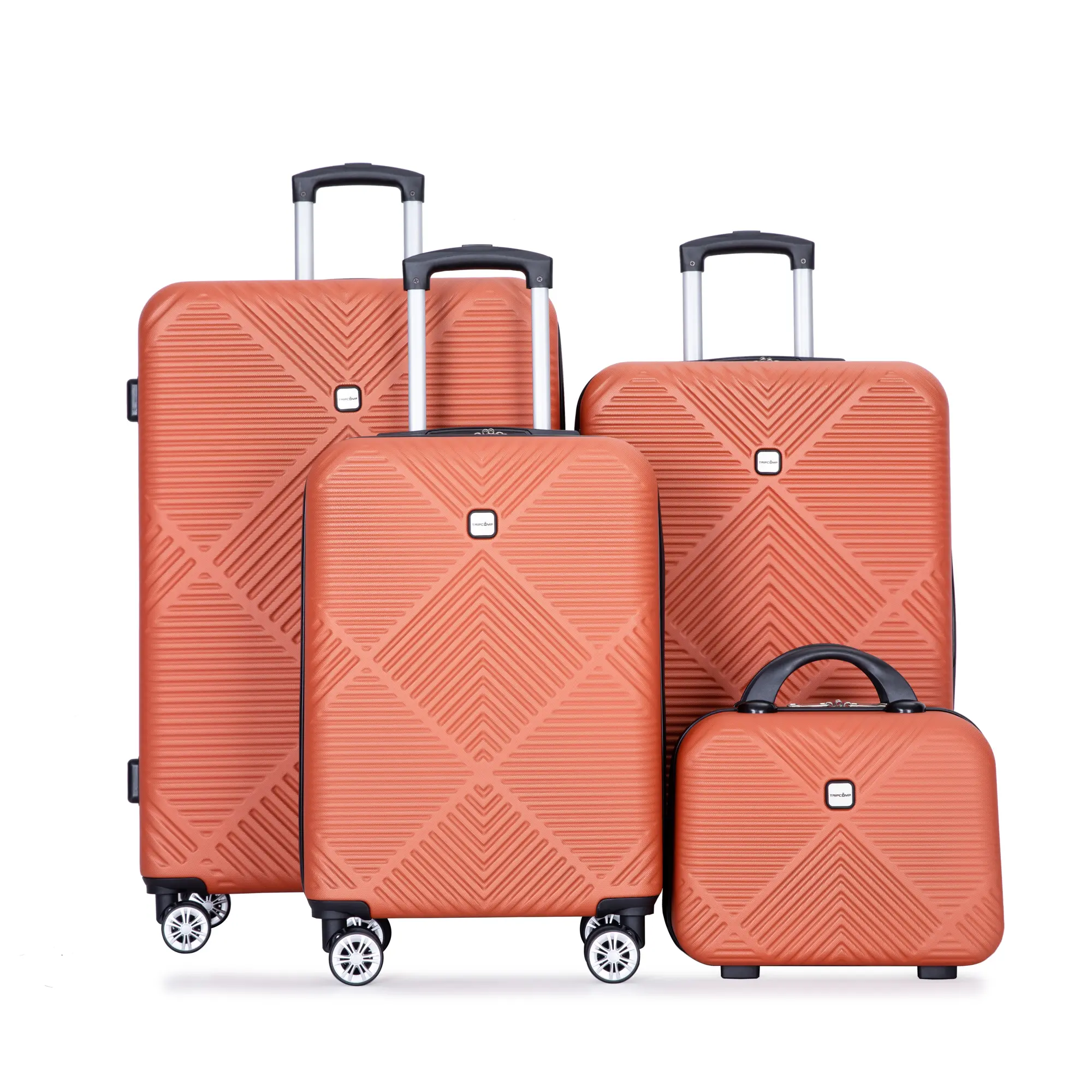4-piece ABS lightweight suitcase, 14 inch makeup box, aircraft wheels (14/20/24/28)