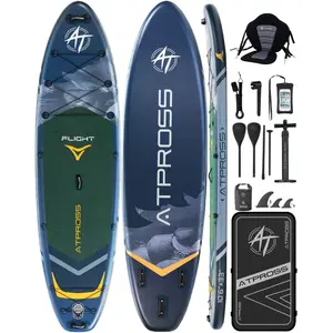[Spring Glow Up] 10'6''x33''Inflatable Stand Up Paddle Board, 400lbs Extra Wide Stand Up Paddleboard with Kayak Seat, Anti-Slip EVA Deck Premium SUP Accessories Kit, Non-Slip Stable Deck Boat for Yoga Fishing Surf