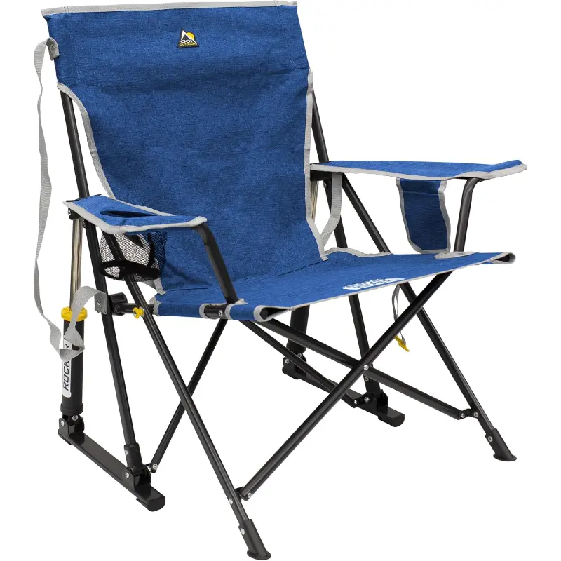 GCI OUTDOOR Kickback Rocker Outdoor Rocking Chair with Beverage Holder
