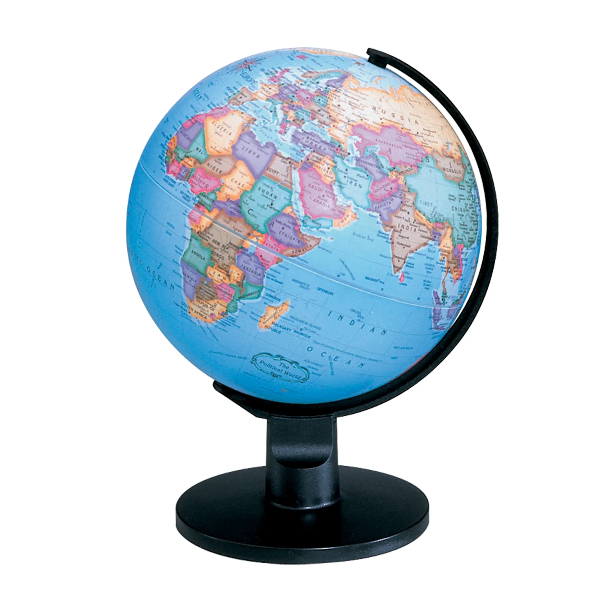 Replogle Made in USA 6" Desktop Trekker Blue Ocean World Globe - Kids STEM Learning Tool, Classroom Supplies, Political Map Educational Office Stationery