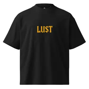 L.U.S.T. Yellow oversized high neck t-shirt