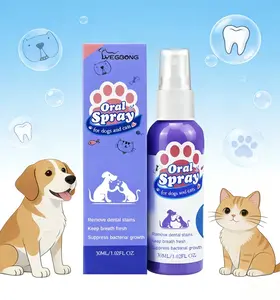 Cat and Dog Tooth Cleaning Spray Removes Stains and Freshens Breath Oral Care for Pets 30ML Spray for Litter Tray Box