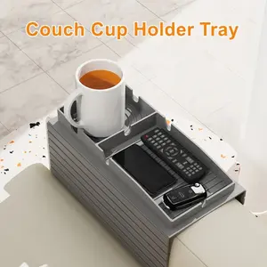 Silicone Armrest Tray Organizer, Non-Slip BPA-Free Sofa Cup Holder, Phone & Snack Storage, Durable Desktop Accessory, Desk Accessories, Office Desk Accessories