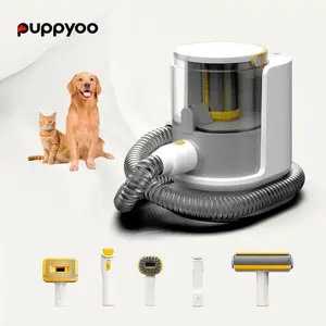 Puppyoo Pet Grooming and Vacuum Cleaner for dogs and cats， 13000Pa Vacuum Brush for Shedding Grooming, 1.5L Dust Cup,4m power cord length，Pet Products，Dog&Cat Hair Vacuum Groomer,Clipper & Hair Remover Roller for Dogs & Cats