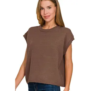 Zenana Oversized Viscose Sweater Vest