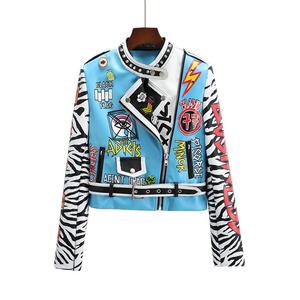 European And American Women's Leather Jacket  New Motorcycle Clothing