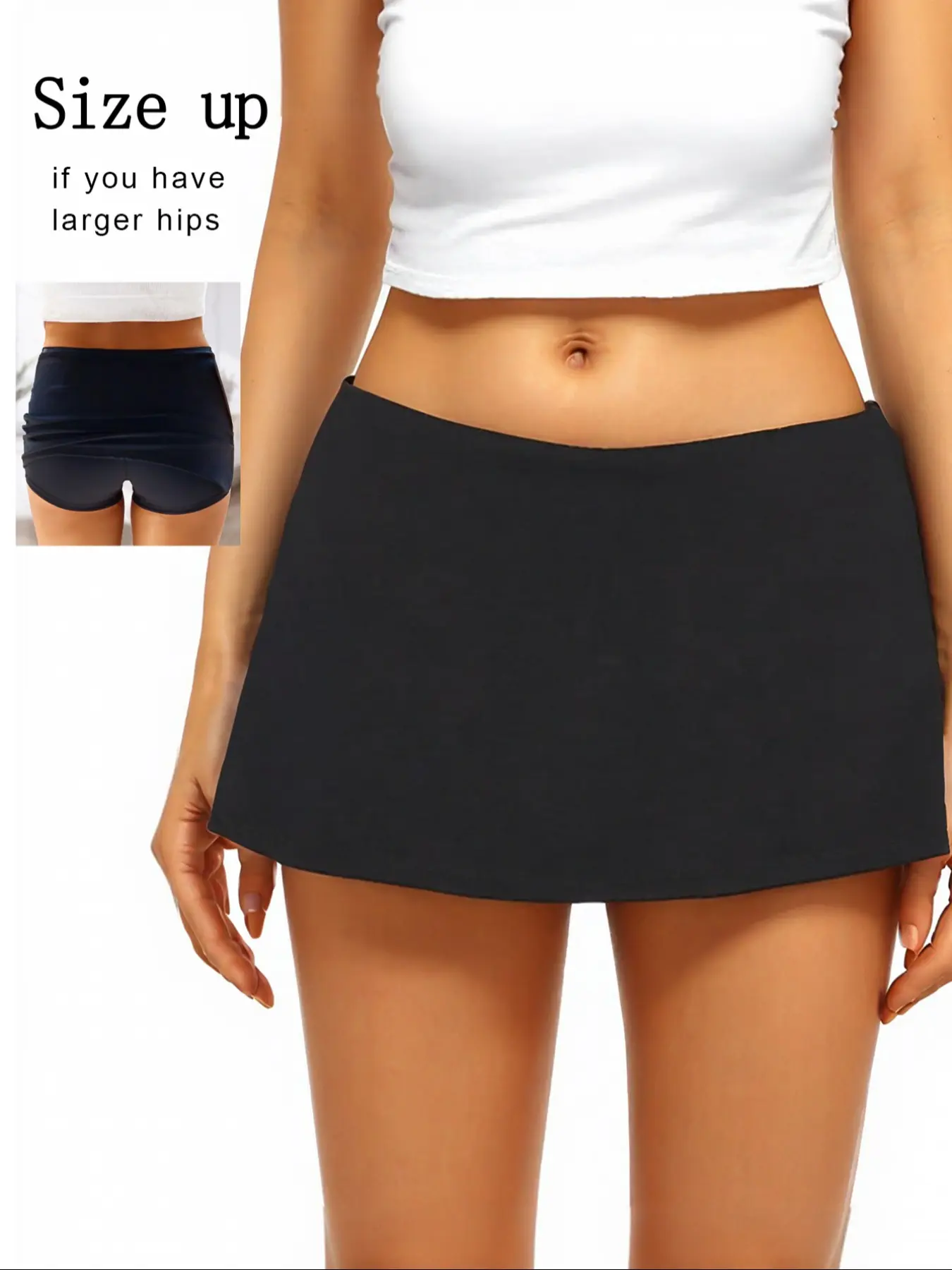 Women's Summer Yoga Shorts, Low Waist Sports Shorts Skirt, Built-in shorts, Fashionable Fitness Wear for Ladies, Stretchy Skorts, Active Skort