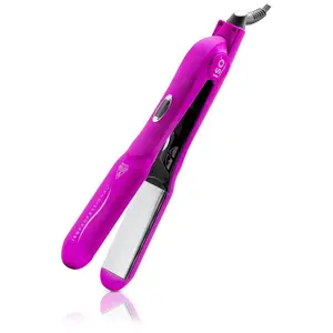 ISO Beauty ISOGCTPNK-705 Digital Infrared Titanium-Plated Flat Iron - 1.5in, Gold Collection, Pink, Smooth for Daily Hair Styling