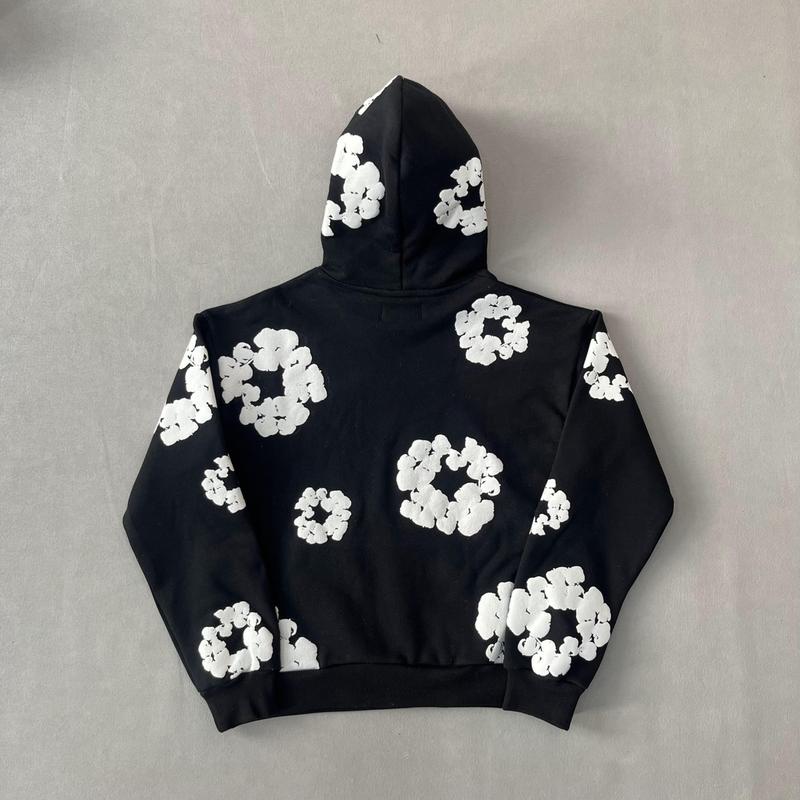 Denim Tears Hoodie Unisex Men Women Flower Hoodies Youth Puff Print Y2k Set Sweatshirt Teen Clothing Designer Trendy Spring Outfits Cute Tops Casual Classic Fabric Menswear