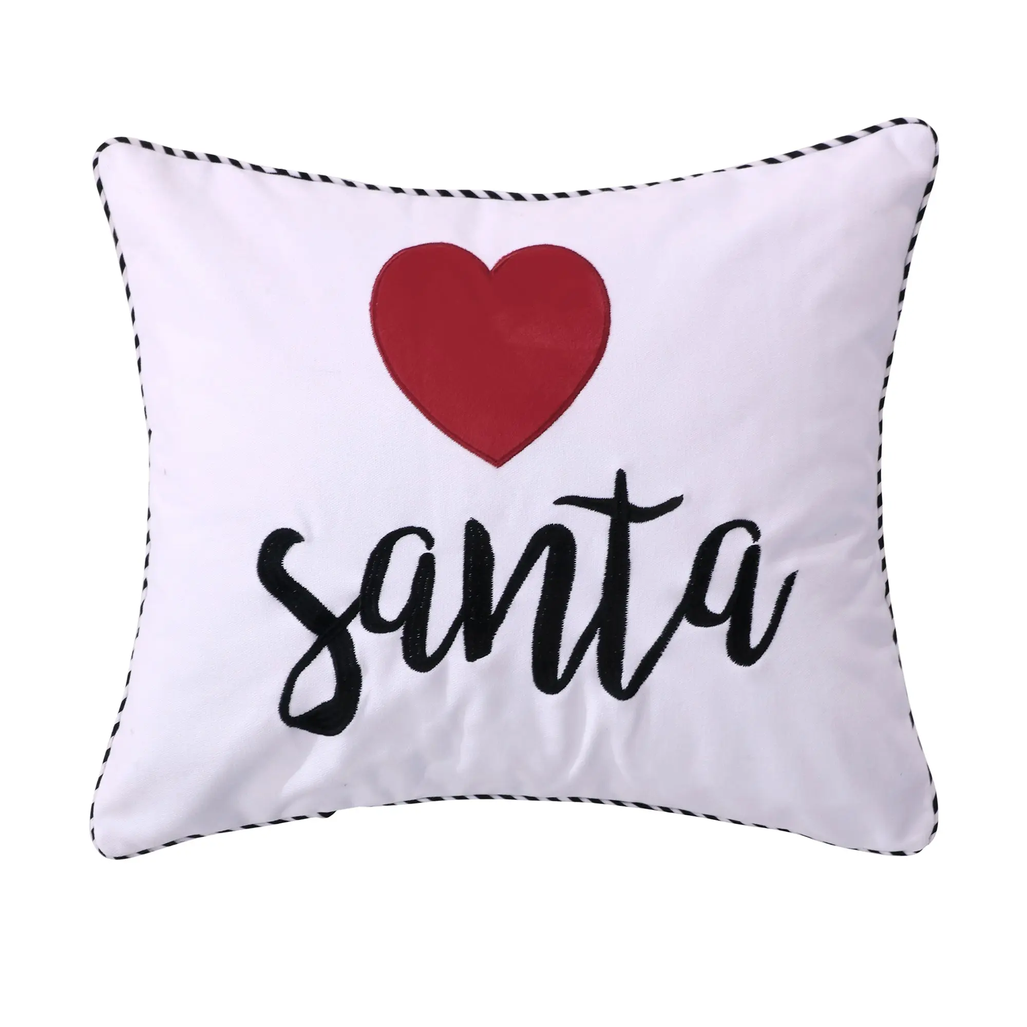 Rudolph Heart Santa Pillow