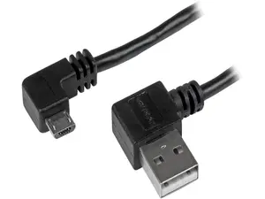 StarTech.com 2m 6 ft Micro-USB Cable with Right-Angled Connectors - M/M - USB A to Micro B Cable