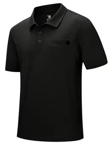 TBMPOY Men's Polo Shirts Short Sleeve Dry Fit Golf Polo Shirts with Pocket Stretch Quick Dry Athletic Tennis Casual Collared T-Shirts