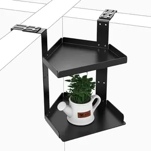 6in Office Cubicle Corner Shelf with Hooks Adjustable More Holes for Greater Durability & Thickness Cubicle Shelf Hanging