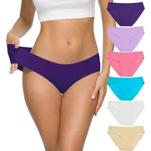 Women’s Seamless Hipster Underwear No Show Panties Soft Stretch Bikini Underwears Multi-Pack Lingerie Minimalist Apparel